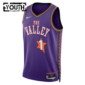 Barn Phoenix Suns Tröja Devin Booker Nike 2024-25 City Edition Lila Swingman